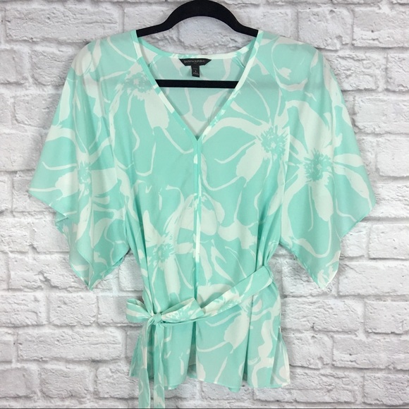 Banana Republic Tops - Banana Republic Floral Belted Kimono Blouse PS
